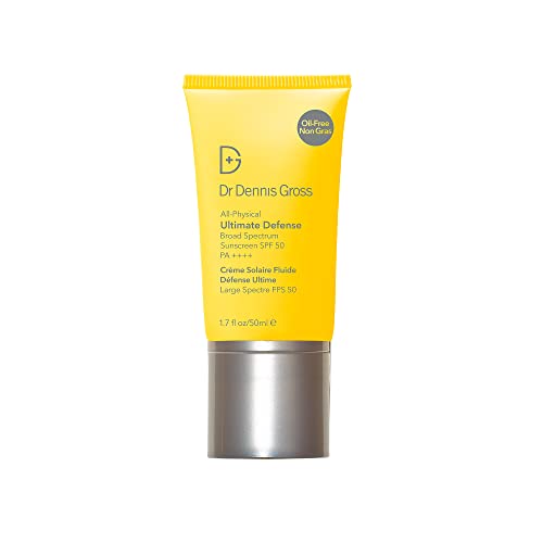 Dr Dennis Gross Sunscreen - Broad Spectrum SPF 50, 100% Mineral, Hydrating, Oil-Free - 1.7 fl oz