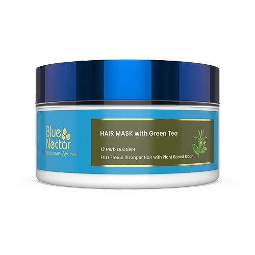 Blue Nectar Hair Mask - Nourishing Anti-Frizz Treatment with 13 Herbal Ingredients - 7 Oz