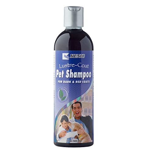 Kenic Pet Shampoo - Enhances Dark & Red Fur, Moisturizes Skin, Light Cherry Scent - 16oz