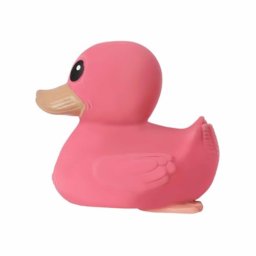 HEVEA Kawan Mini Rubber Duck - 100% Natural Rubber, Safe for Teething & Bathing - Pink