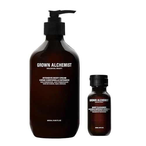 Grown Alchemist Body Cream - Deeply Hydrating with Botanical Extracts, 500ml + Travel Wash 50ml