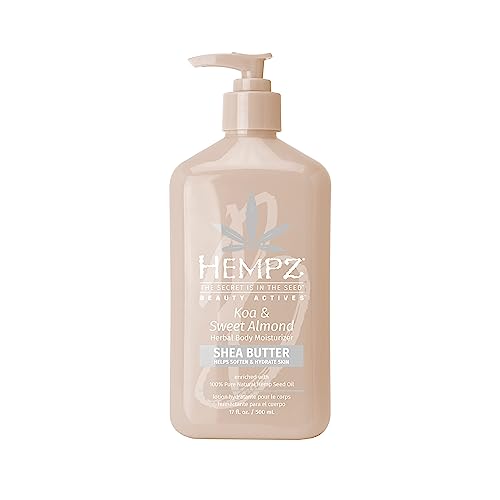 Hempz Body Lotion - Deep Hydration, Lightweight & Non-Greasy, Koa & Sweet Almond Scent - 17oz