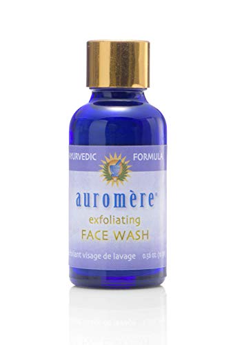 Auromere Ayurvedic Face Wash - Gentle Exfoliating Cleanser with 13 Herbs, Vegan - 0.56oz