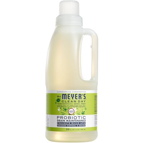 Mrs. Meyer's Probiotic Drain Cleaner - Prevents Buildup, Fresh Lemon Verbena Scent - 32 Fl Oz