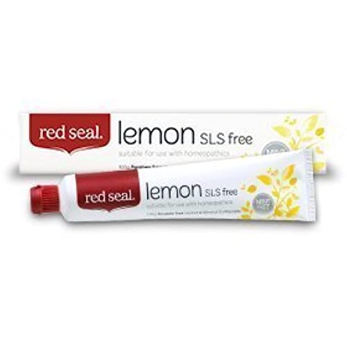 Red Seal Lemon Toothpaste - Mint-Free Alternative, Fluoride & SLS-Free, Fresh Citrus Flavor - 3.5oz