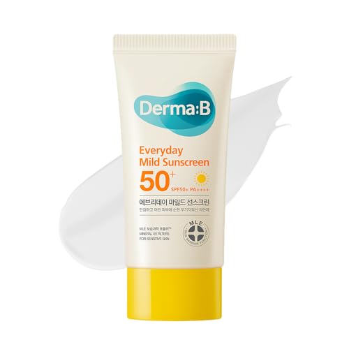 Derma B Mild Sunscreen SPF50+ PA++++ - Fast-Absorbing, Non-Sticky, Family Safe - 1.69 Fl Oz