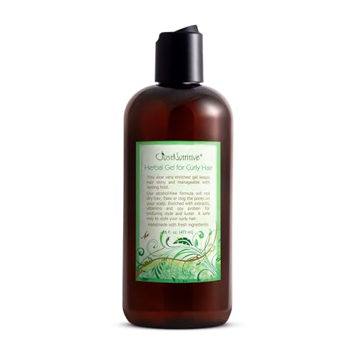 Just Nutritive Herbal Hair Gel - Defines Curls, Moisturizes, Cruelty-Free - 16 Oz