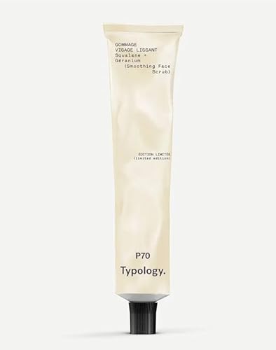 Typology Smoothing Face Scrub - Gentle Exfoliation, Hydrating Squalane & Geranium - 125ml