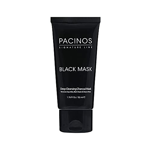 Pacinos Face Mask - Deep Cleansing Activated Charcoal, Removes Impurities & Blackheads - 1.76 oz