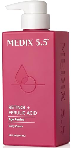 Medix 5.5 Retinol Body Cream - Firming Moisturizer for Wrinkles & Crepey Skin - 15 Fl Oz