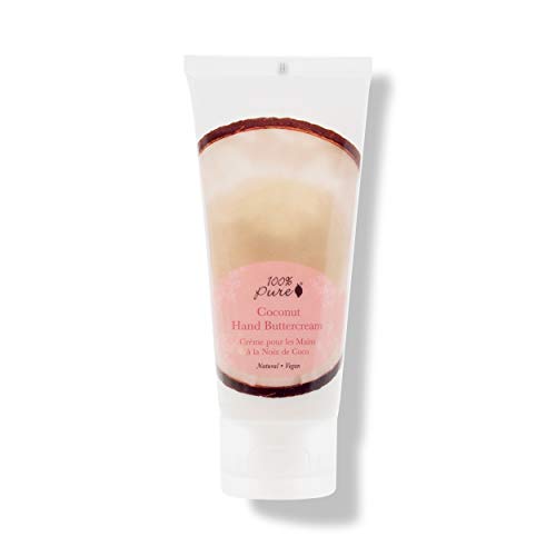 100% PURE Coconut Hand Cream - Deep Moisturization, Vegan with Shea Butter - 2 Fl Oz