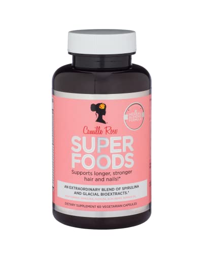 Camille Rose Super Foods Hair Supplement - Boost Hair Growth & Energy, Vegan Capsules - 60 ct