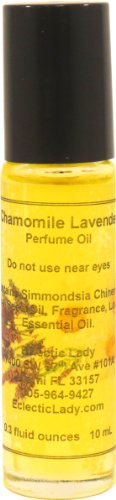 Chamomile Lavender Perfume Oil - Long-Lasting Scent, Jojoba Oil, Alcohol-Free - 0.3 Oz Roll-On