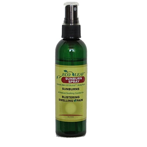 ECOLEAF Natural After Sun Spray - Relief for Pain & Itching, Organic Plant Extracts - 8oz