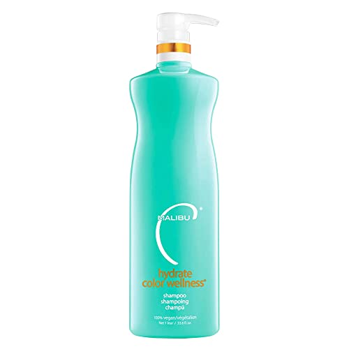 Malibu C Hydrate Color Wellness Shampoo - Preserves Color Vibrancy, Vegan Formula - 33.8oz