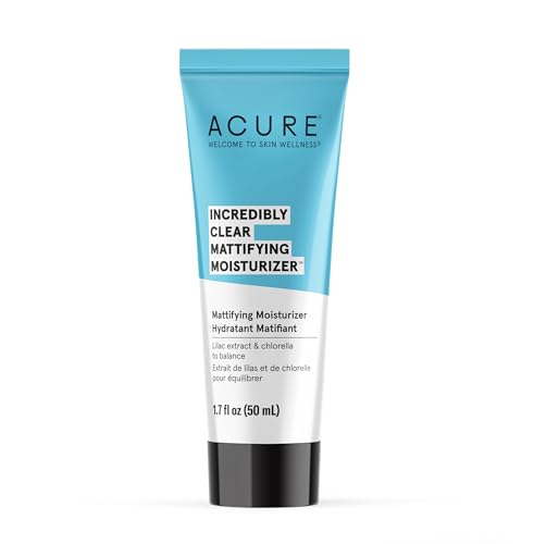 Acure Mattifying Face Moisturizer - Hydrating Oil-Free Formula with Lilac & Chlorella - 1.7 oz