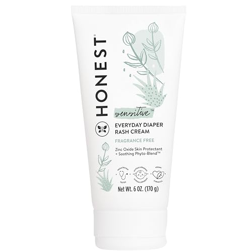 The Honest Company Diaper Rash Cream - Moisturizing Zinc Oxide Relief, NEA Recognized - 6 oz