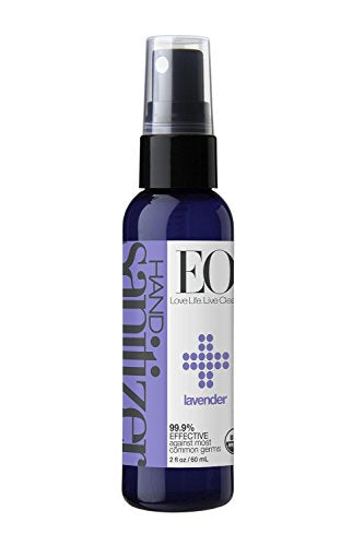 EO Hand Sanitizer Spray - Antimicrobial with Organic Lavender, 62% Alcohol - 2oz (Pack of 2)