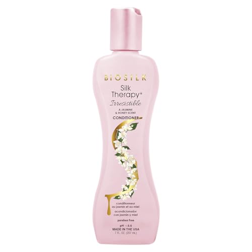 BioSilk Silk Therapy Conditioner - Moisturizes & Tames Frizz, Jasmine & Honey Scent - 7 Oz