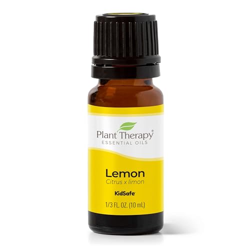 Plant Therapy Lemon Essential Oil - Supports Immune Health, Energizing Aroma - 10 mL