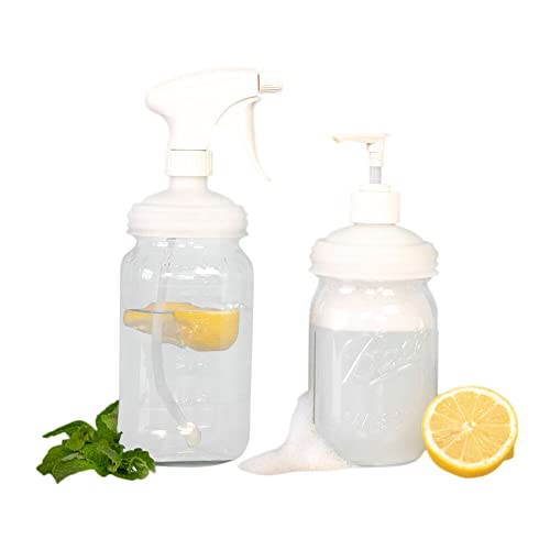 reCAP Mason Jar Sprayer - Durable, Leak-Proof, Ergonomic Design, Fits Regular Mouth Jars