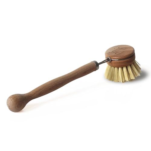 Murchison-Hume Dish Cleaning Set - Ergonomic Wooden Brush, Natural Bristles, 8.3 inches