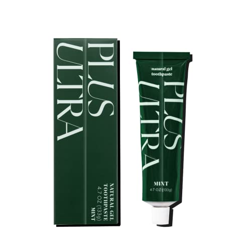 PLUS ULTRA Natural Gel Toothpaste - Whitening & Sensitivity Relief, Fluoride-Free - 4.7oz