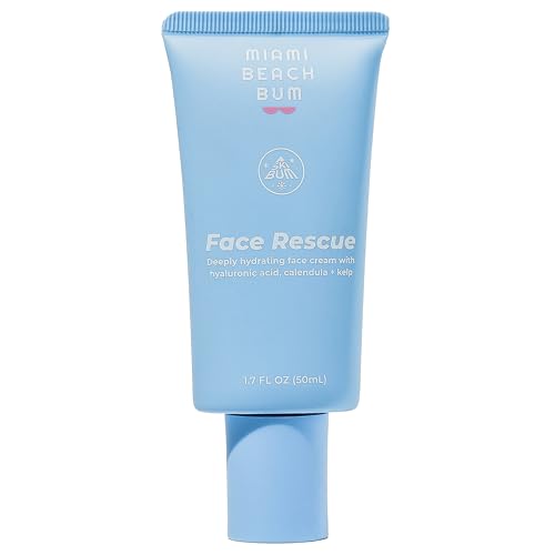 Miami Beach Bum Moisturizer - Hydrating Cream with Hyaluronic Acid, Squalane, & Vitamins A + C - 2oz