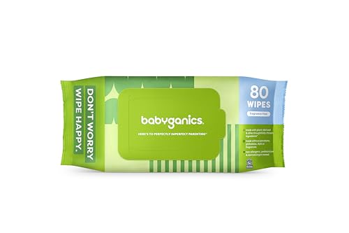 Babyganics Unscented Diaper Wipes - Non-Allergenic, Plant-Derived Ingredients - 800 Count