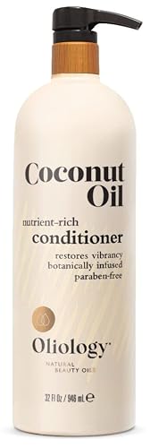 Oliology Coconut Oil Conditioner - Restores Vibrancy, Hydrates & Repairs Dry Hair - 32 fl oz