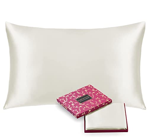 Sleep Mantra 100% Mulberry Silk Pillowcase - Enhances Hair & Skin Health, 22 Momme, Queen Size