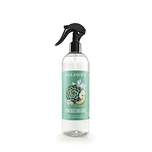 Caldrea Linen & Room Spray - Refreshing Pear Blossom Agave Scent, Essential Oils - 16oz