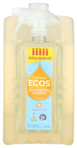 ECOS All Purpose Cleaner - Tough on Grease, Plant-Powered, US EPA Safer Choice - 80 oz Set