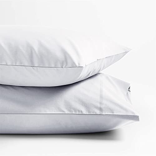 Luxurious Cotton Pillowcase Set - Cooling, OEKO-TEX Certified, Soft & Durable - King Size, Silver