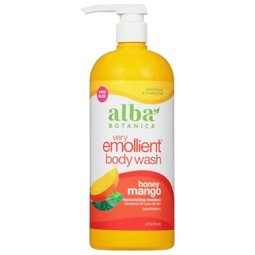 Alba Botanica Body Wash - Hydrating Honey Mango Formula, Vegetarian & Cruelty-Free - 32oz