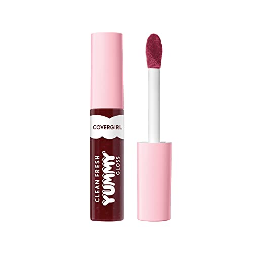 COVERGIRL Clean Fresh Yummy Gloss - Juicy, Non-Sticky, Vegan Lip Gloss with Natural Flavors - 0.12oz