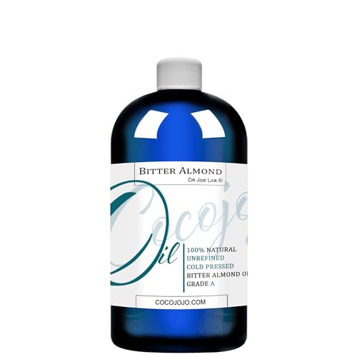 Dr Joe Lab Bitter Almond Oil - Hydrates & Nourishes Skin, Hair & Nails - 16oz Pure Non-GMO