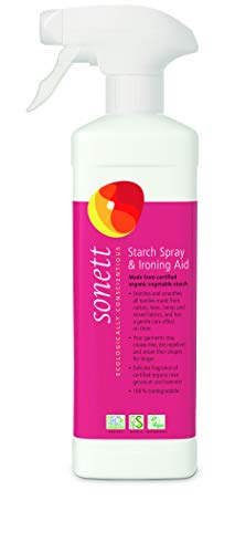 Greenfibres Sonett Fabric Starch Spray - Natural Ironing Aid, 100% Biodegradable - 500ml