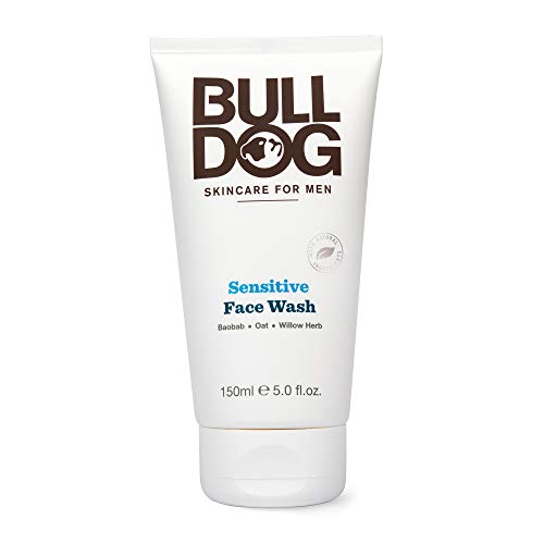 BULLDOG Men's Grooming Sensitive Face Wash - Clear Skin, Fragrance-Free, Natural Ingredients - 5oz