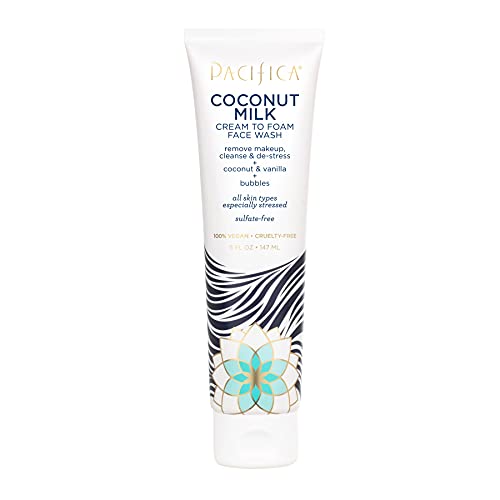 Pacifica Beauty Face Cleanser - Removes Makeup, Coconut Water & Vitamin E, 5 Fl Oz