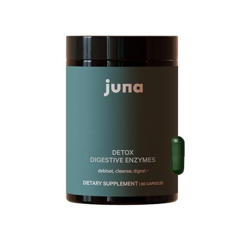 Juna Digestive Enzymes Supplement - Fast Bloat Relief, Vegan Probiotic Blend, 30 Capsules