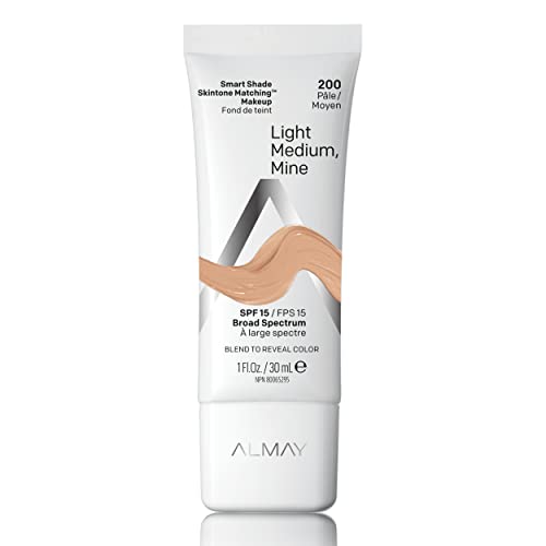 Almay Foundation - Smart Shade Liquid Makeup with SPF 15, Hypoallergenic, 1 Oz