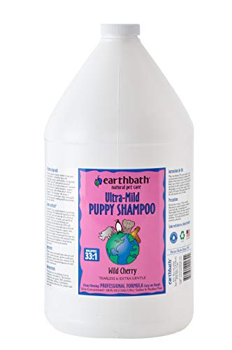 earthbath Dog Shampoo - Gentle Wild Cherry Clean, Organic Aloe, Cruelty-Free - 128 Oz