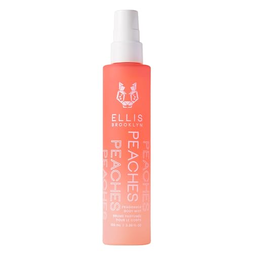 Ellis Brooklyn PEACHES Body Mist - Juicy Peach Fragrance, Vegan, Paraben-Free - 3.4oz