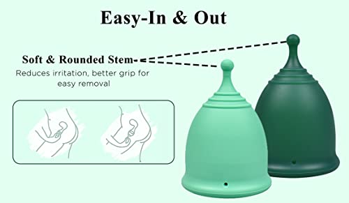 SHORDY Menstrual Cup Set - Healthier Alternative, Medical Grade Silicone, 2 Sizes for All Flows