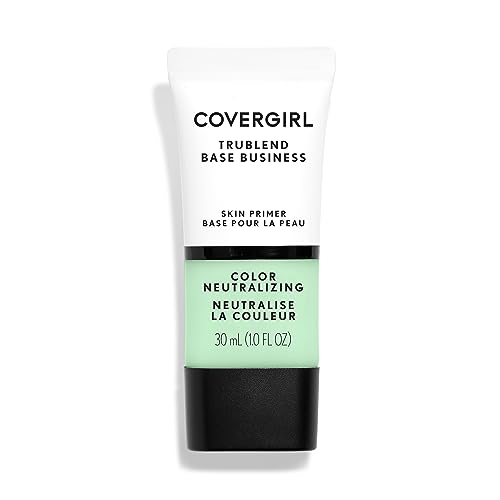 COVERGIRL Trublend Face Primer - Neutralizes Redness, Long Lasting, Cruelty-Free - 1.014 Fl Oz