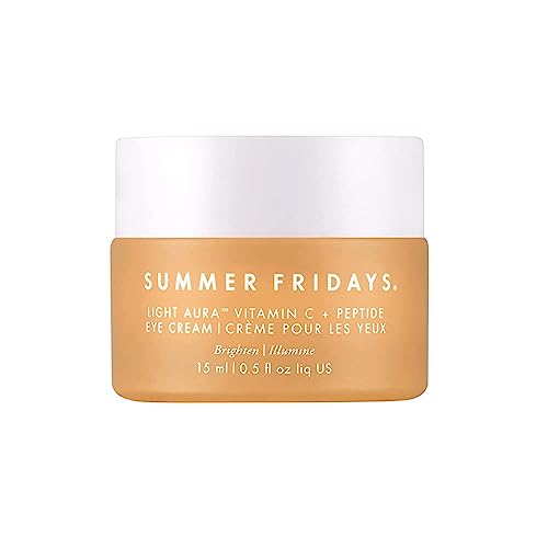 Summer Fridays Light Aura Eye Cream - Brightening, Hydrating, Caffeine-Infused - 0.5 Fl Oz