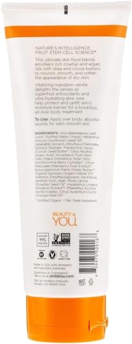 Andalou Naturals Body Lotion - Hydrating, Nourishing Mandarin Vanilla - 8 Fl Oz