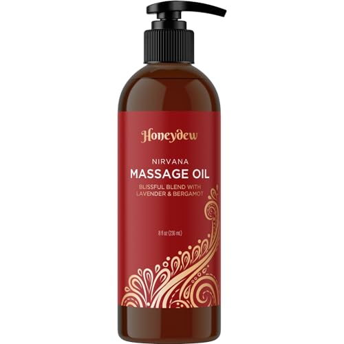 Honeydew Relaxing Massage Oil - Moisturizing Aromatherapy with Bergamot & Lavender - 8oz