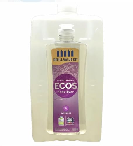 ECOS Hand Soap - Hypoallergenic Lavender Scent, Phosphate & Dye Free - 80oz Refill